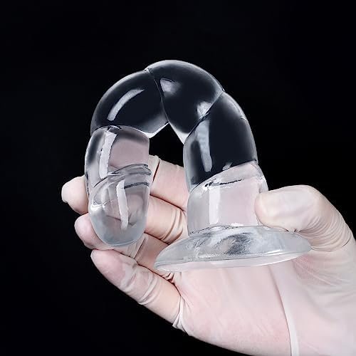 Dildo For Women Sex Toy,7Inch Clear Dildo Realistic Body Safe Dildo Suction Cup Hands-Free Play,Biginner Sex Toy Anal Dildo For Men - Image 3