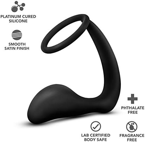 Blush Anal Adventures C Ring Plug - Platinum Puria Silicone - Ultrasilk Smooth - Hands Free Prostate Pleasure Male Adult Sex Toy For Men And Couples - Increase Stamina - Intensify Male Orgasm - Black - Image 2
