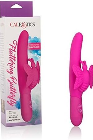 Calexotics Fluttering Butterfly - Waterproof Rabbit Vibrator – Adult Sex Toys For Couples - Clitoral G Spot Massager – Blue
