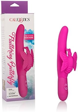 Calexotics Fluttering Butterfly - Waterproof Rabbit Vibrator – Adult Sex Toys For Couples - Clitoral G Spot Massager – Blue