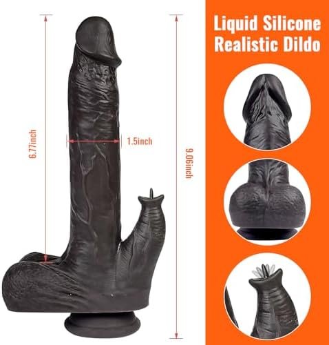 Thrusting Dildo Vibrator For Women,Sex Toys Wireless Remote Control Clitoralis Stimulator Heated With 6 Telescopic & 10 Vibrations Modes Adult Toys For Women Couples-Black - Image 2