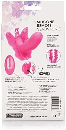 Calexotics Venus Butterfly Silicone Remote Venus Penis – Hands Free Strap On Personal Massager Probe With Controller – Waterproof Adult Vibrator Sex Toy For Couples - Pink - Image 3