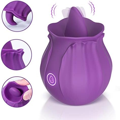 Rose Toy, Rose Sex Stimulator For Women Adult Sex Toys For Woman With 10 Tongue Licking & Vibrating Modes, G Spot Rose Vibrator Couples Womens Sex Toys For Women'S Sex Nipples Clitoral Stimulation - Image 2