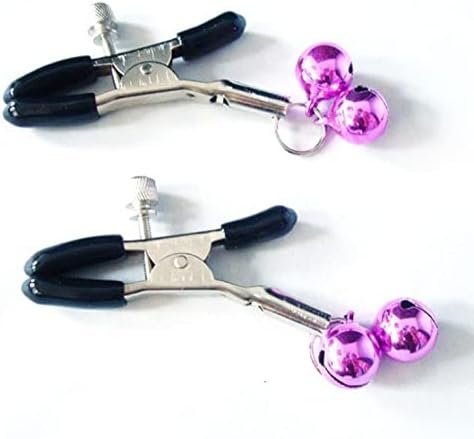New 2624 Nipple Clips Clamps For Women/Men Adjustable Pressure Breast Clamps Stainless Steel Non Piercing Nipple Rings Decorative Clip For Pleasure Toys Nipple-Bb1 (Black-R1) - Image 3