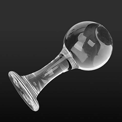 Nopnog Crystal Glass Anal Plug - Transparent Anal Beads - Prostate Massager, 5 × 2.36 Inch - Image 3