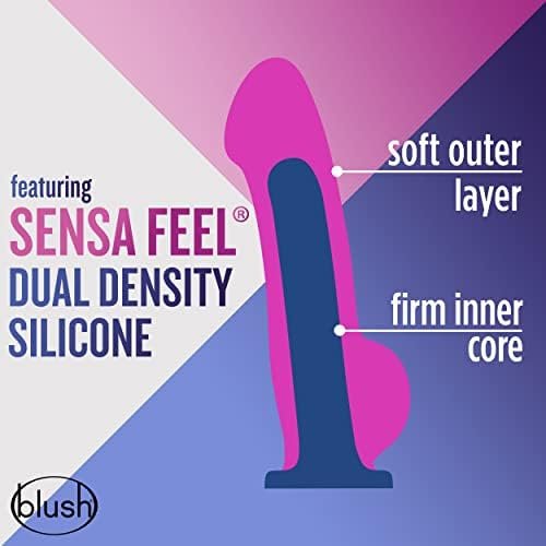 Blush Avant Ergo Mini Silicone 7.25 Inch Dual Density Dildo, Suction Cup Harness Compatible, Sex Toy For Adults, Violet - Image 3