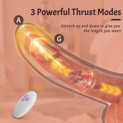 Realistic Thrusting Dildo Vibrator Sex Toys With 3 Thrusting & 5 Vibrating Modes, 8.3 Inch Thick Dildo For G-Spot Stimulation, Remote Control & Strong Suction Cup Anal Adult Sex Toy For Women Couple - Image 2