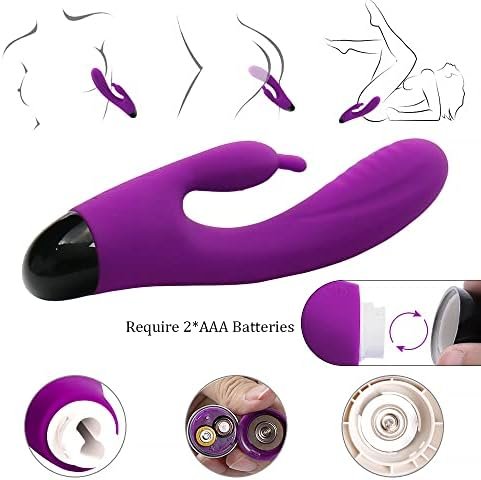 Rabbit Vibrator Dildo For Women - 7.87" Clitoral G-Spot Stimulator With 10 Vibration Modes, Waterproof Vibrating Dildo Sex Toys For Solo Or Couples Fun(Purple) - Image 3