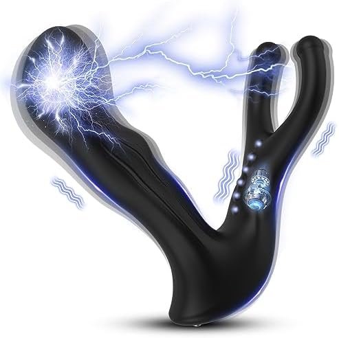 Anal Prostate Vibrating Massager With Electric Shock, Anal Butt Plug Male Sex Toy With 8 Vibration&7 Electric Modes, Anal G Spot Vibrator With Remote Control For Men, Women And Couples