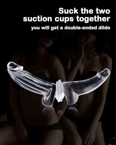【2 Packs】Beginner’S 6 Inch Clear Jelly Small Dildo,Realistic Mini Dildos Strong Suction Cup& Storage Bag For Hands-Free Play Double Penetration, Double-Ended Dildo Adult Sex Toy For Women Men Couples - Image 3