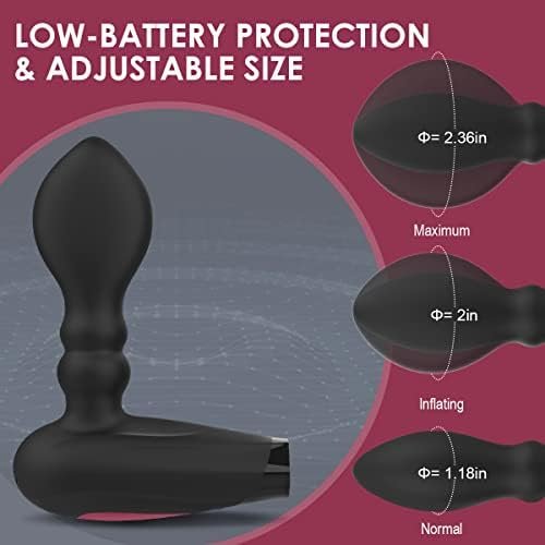 Automatic Inflatable Anal Vibrator - Bombex Eric Prostate Massager With 10 Vibrating & Expand Modes, Silicone Rechargeable Vibrating Butt Plug, Sex Toys For Men, Women, And Couples - Image 2