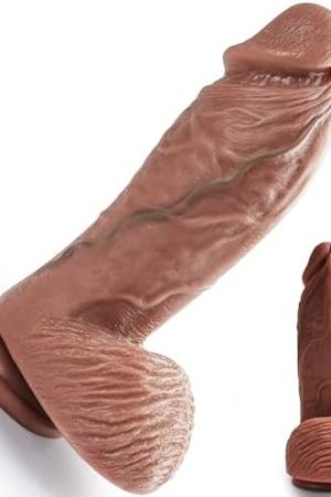 Realistic Huge Thick Dildo,8.46" Silicone Big Dildos Body-Safe Material Lifelike With Strong Suction Cup For Hands-Free Play,Anal G-Spot Giant Dildo Sex Toy For Adult Women And Men Advanced Anal Play