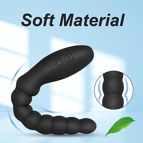 Vibrating Anal Beads Butt Plug Adult Sex Toys For Men Women Couples, Rechargeable Anal Plug Vibrator Waterproof G-Spot Stimulator Male Prostate Massager, Graduated Silicone Anal Dildo For Beginners - Image 3