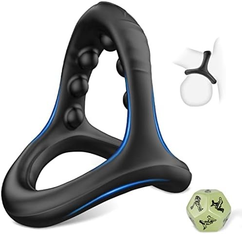 Silicone Penis Ring For Male Erection Enhancing, Abrann Cock Rings Longer Lasting Sex Toys For Men Or Couple Adult Toys & Games - With Sex Dice