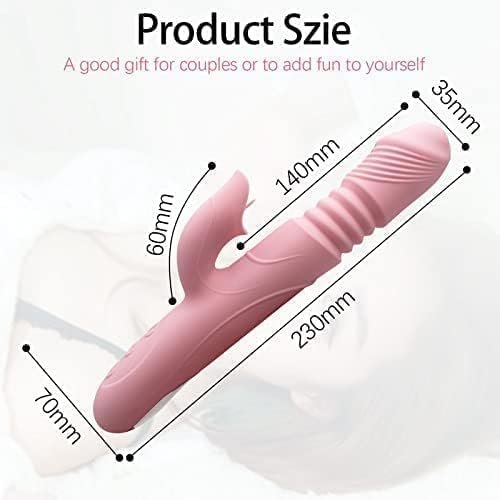Rabbit Vibrator With Heating Function, Sex Toys For Clitoris Stimulation,Waterproof Dildo Vibrator With 9 Vibrations Dual Motor Stimulator For Adult Sex Toys For Women And Couple Pink - Image 3
