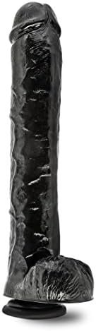 Eden Pleasure Products Health -14 Inch Extra Long 2.5" Thick Dildo, Sturdy Suction Cup For Hands Free Play, Soft But Not Floppy Realistic Feel, Deep Pleasure Vaginal And Anal Sex Toy, Black