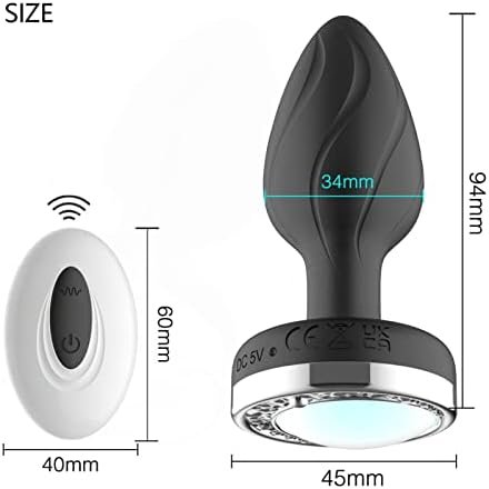 Lelisex Glowing Vibrating Butt Plug 10 Vibration Modes And Luminous Colors Silicone Anal Vibrators With Remote Control For Men And Women,Rechargeable And Waterproof - Image 2