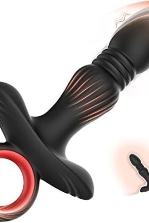 Anal Sex Toy Prostate Massager - Adult Toys Butt Plug Vibrator For Men With Vibrating Cock Penis Ring, Male Butt Plug Dildo Vibrators With 7 Vibration Mode, Man Massagers For Mens Women Couples Games