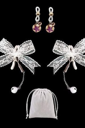Bow Bells Nipple Breast Clamps Clips Nipple Noose Non Piercing Nipple Rings Body Jewelry For Sex Pleasure