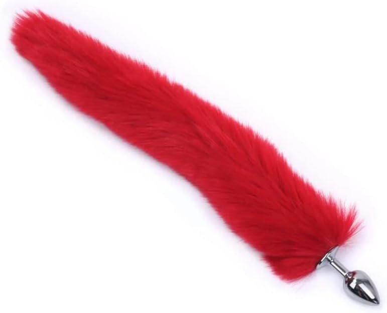 Sexy Cat Tail Fox Tail Cosplay Anal Plug Anal Butt Plug Adult Sex Toys For Women Men Couple Stainless Steel Anal Plug Small 18" - Image 2