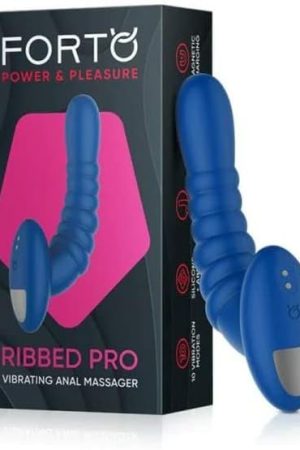 Forto Ribbed Pro Butt Plug Vibe. Super Powerful Vibrating Massager Designed To Stimulate The Prostate Or Other Pleasure Zones. The Ribbed Texture Adds To The Sensation And Guarantees Power & Pleasure.