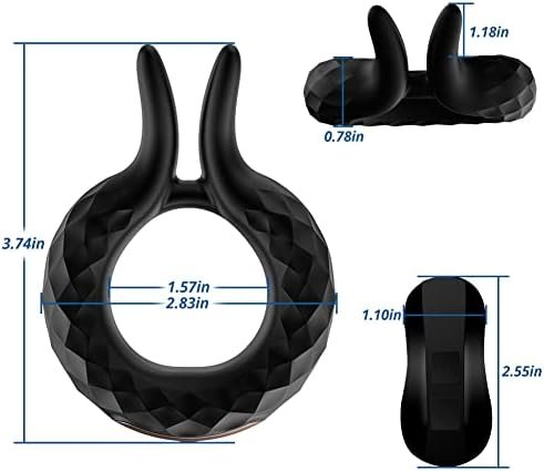 Remote Vibrating Cock Ring With 12 Vibration Modes, Penis Extenders,Double Motors Mens Vibrator For Longer Harder Stronger Erections, Adult Sex Toys For Men Couples - Image 3