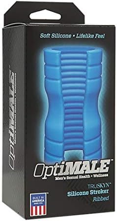 Doc Johnson Optimale™ - Truskyn™ Silicone Stroker - Ribbed - Blue - Image 2