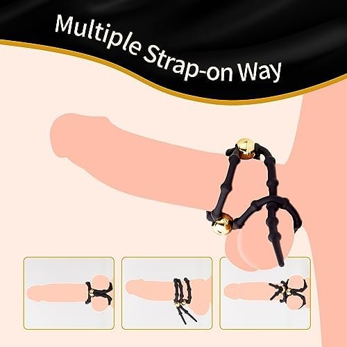 Penis Ring Adult Sex Toys - Silicone Adjustable Male Cock Ties & 6 Different Sizes Cock Ring Sets For Erection Enhancing, Long Lasting Stretchy Penis Clamp Cock And Ball Ring For Men - Image 2