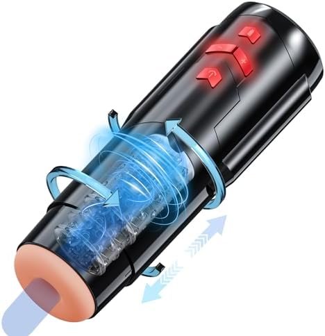 Sex Toy Male Masturbators Cup: Automatic Adult Toys With Rotating & Thrusting Hand Free Pocket Pussy Stroker With Realistic Silicone Sleeve - Erotic Penis Games For Man Electric Men Blowjob Machine