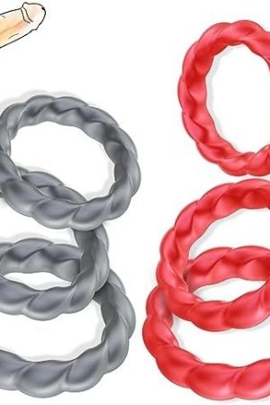 Avvolg Silicone Penis Ring Kit,Cock Rings For Men,Adult Sex Toys, Stretchy Male Dick Erection Enhancing Tools, Couples' Games Comfort Sensory Ring Set (A)