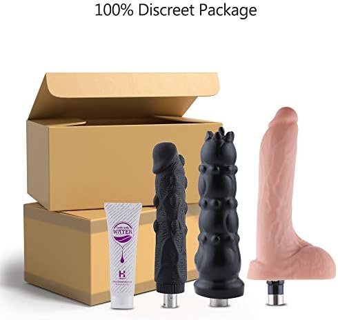 Lifelike Dildo Attachment For Auxfun Sex Machine With 3 Xlr Connector Flexible G Spot Dildo With Curved Shaft & Balls - Image 2