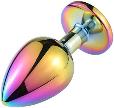 Butt Plug Colorful Metal Anal Plug Luxury Jewel Anal Trainer Set Sex Toys For Men Women (S, Red) - Image 3