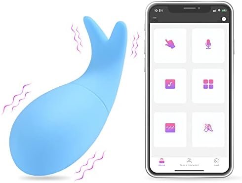 Erotic Fish Vibrator App Control Couple Vibrator Toy -Adult Sex Toys For Women,Romi Floria Pelvic Floor Trainer Wearable Panty Vibrator Toy With 360ยฐ Flexible Silicone Waterproof (Blue)