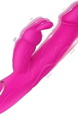 Dildo Vibrator For Women With Rabbit, Realistic Dildos Sex Toys With 10 Vibrating Pleasure, Female Vibrator For G Spot, Anal, Nipple & Clitoris Vibrador Sexual, Adult Toys For Women Couples Pink