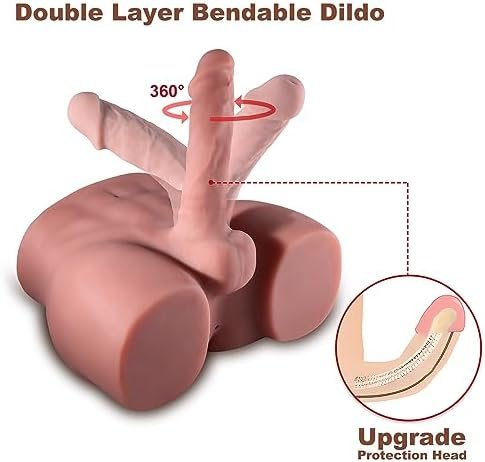 Brown Male Sex Doll With Flexible Dildo,Realistic Thick Dildo For Women Men Gay Couple,10.2X7.1 Inch,7.7Lb - Image 3