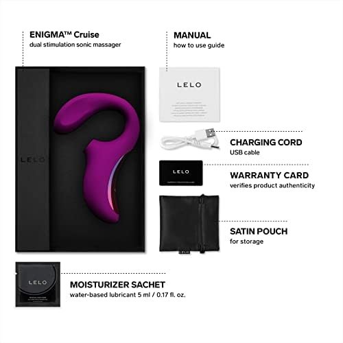 Lelo Enigma Cruise Dual Stimulator Waterproof Clitoral Vibrator With 8 Vibrating Patterns Rabbit Sex Toy Vibrator For Women, Deep Rose - Image 2