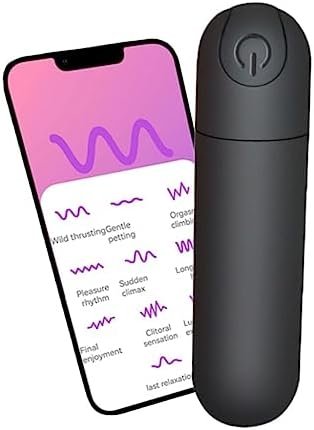 Bizooth App Bullet Vibrator, Mini Bullet G Spot Vibrator, Nipple Clitorals Sex Stimulator For Women,Sex Toys With 10 Vibrating,Adult Toy Gift For Couples (Black)