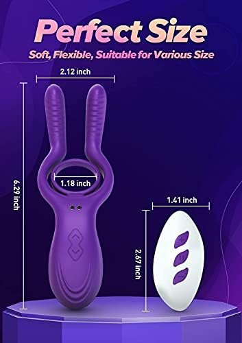 Tracy'S Dog Vibrating Cock Ring With Remote For Couples, 12 Vibration Modes Penis Ring With Rabbit Stimulator, Anal Vibrating Machine Massager For Men Pleasure, Penis Ball Vibrator Silicone Sex Toys - Image 2