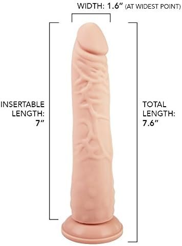 Silicone Realistic Dildo - Veined Shaft With Suction Cup Base For Hands Free Or Strap On Sex - Image 3