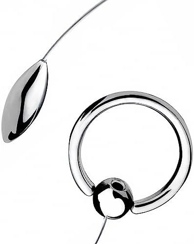 Kutocesy The Bullet Urethral Sound, Glans Rings, Penis Bladder Dilators, Erotic Toys, Stainless Steel Male Urethral Plugs Probe Tubes Dilators For Male Masturbators (L)