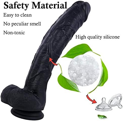Realistic Silicone Dildo, Huge Adult Sex Toys For Women With Strong Suction Cup, Soft Lifelike Penis For G-Spot Stimulation, Hands-Free Play - Image 2