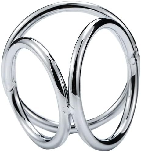 Runyu Metal Penis Ring, Triple Cock Ring Chastity Device Bondage Ring Bdsm Delay Ejaculation Sex Toy For Men, L - Image 3