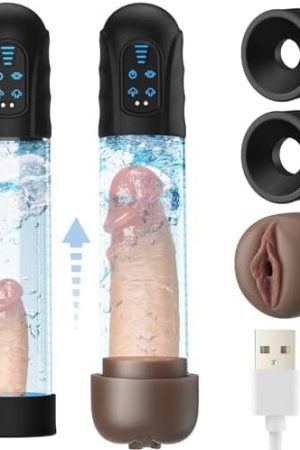 Water Penis Pump Male Sex Toys, Waterproof Automatic Penis Enlarger Extend Pump, Cock Pump Electric Penis Vacuum Pump Male Masturbator Stronger Bigger Erection Device Sex Toys For Men