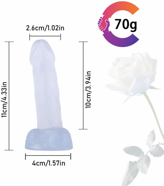 Small Realistic Dildo 4.5 Inch Mini Penis, G-Spot Stimulation Dildos Prostate Massager Clear Lifelike Mini Dildo Texture Double-Layer Beginner Waterproof Silicone Butt Plug Dildo Sex Toys For Couples - Image 3