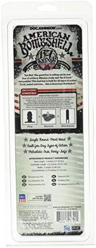 Doc Johnson American Bombshell - B-7 Torpedo - Vac-U-Lock And F Machine Compatible Dildo Or Butt Plug - Gunmetal Grey - Image 3
