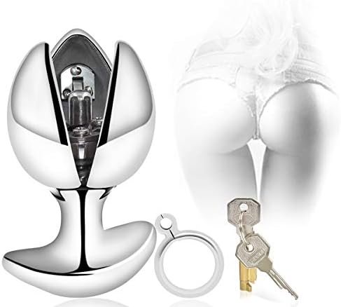 Yifeng Opening Lotus Anal Plug, Heavy Duty Stainless Steel Anal Trainer Butt Expander With Lock