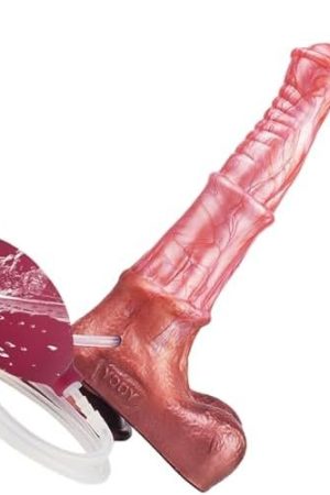 Suction Multi Color Artificial Horse Dildo Squirting Dildo Anal Plug Soft Flexible With Optional Size (L)