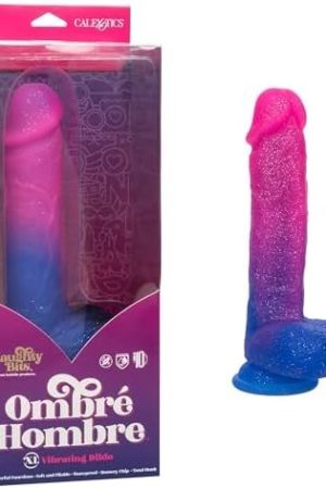 Calexotics Naughty Bits Ombre Hombre Xl Vibrating Dildo Vibrator - Se-4410-70-3 Pink
