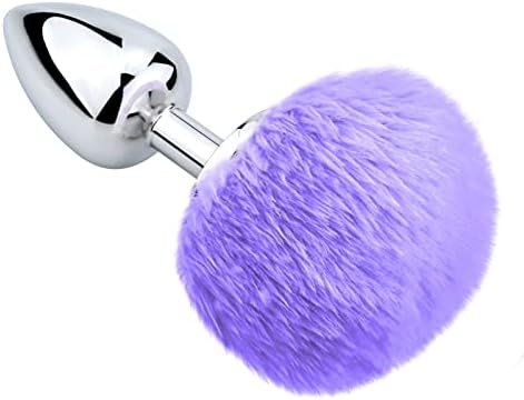 Fst Anal Plug Trainer With Imitation Fluffy Bunny Tail, Stainless Steel Butt Plug Role Play Anal Sex Toys For Men Women Couples - Image 2
