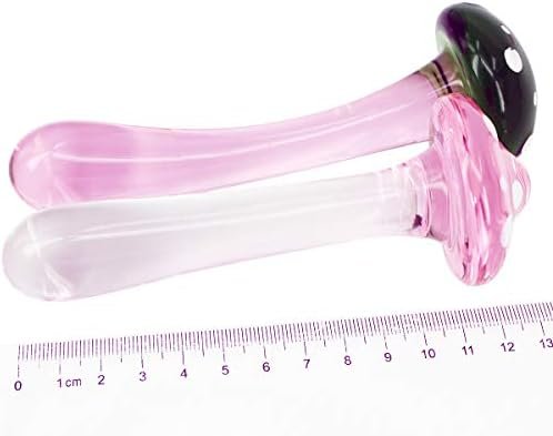 Anal Plug Butt Plugs Trainer, Smooth Glass Mushroom Pleasure Wand Dildos (Green) - Image 3